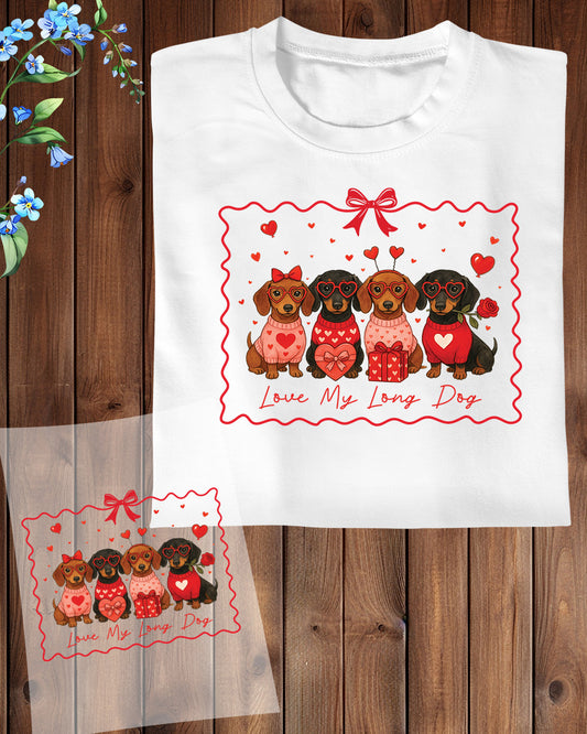 Valentine Dog Lover Coquette DTF Transfer
