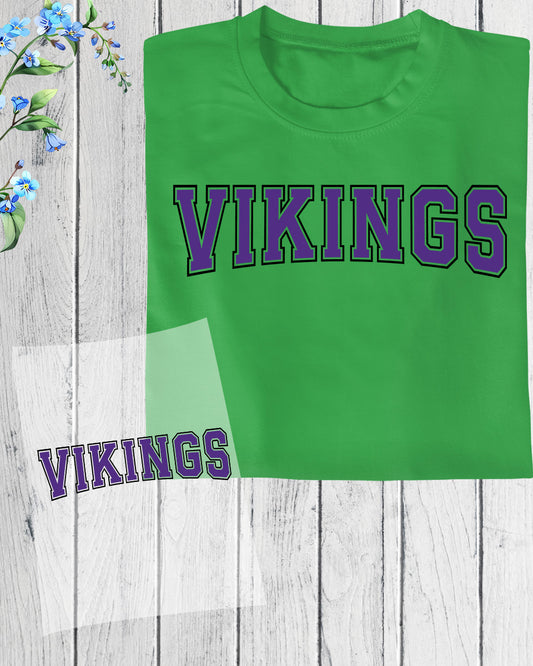 Vikings DTF Transfer Ready to Press