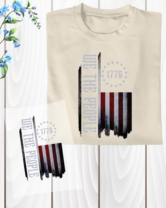 We the People 1776, American Flag USA DTF Transfer