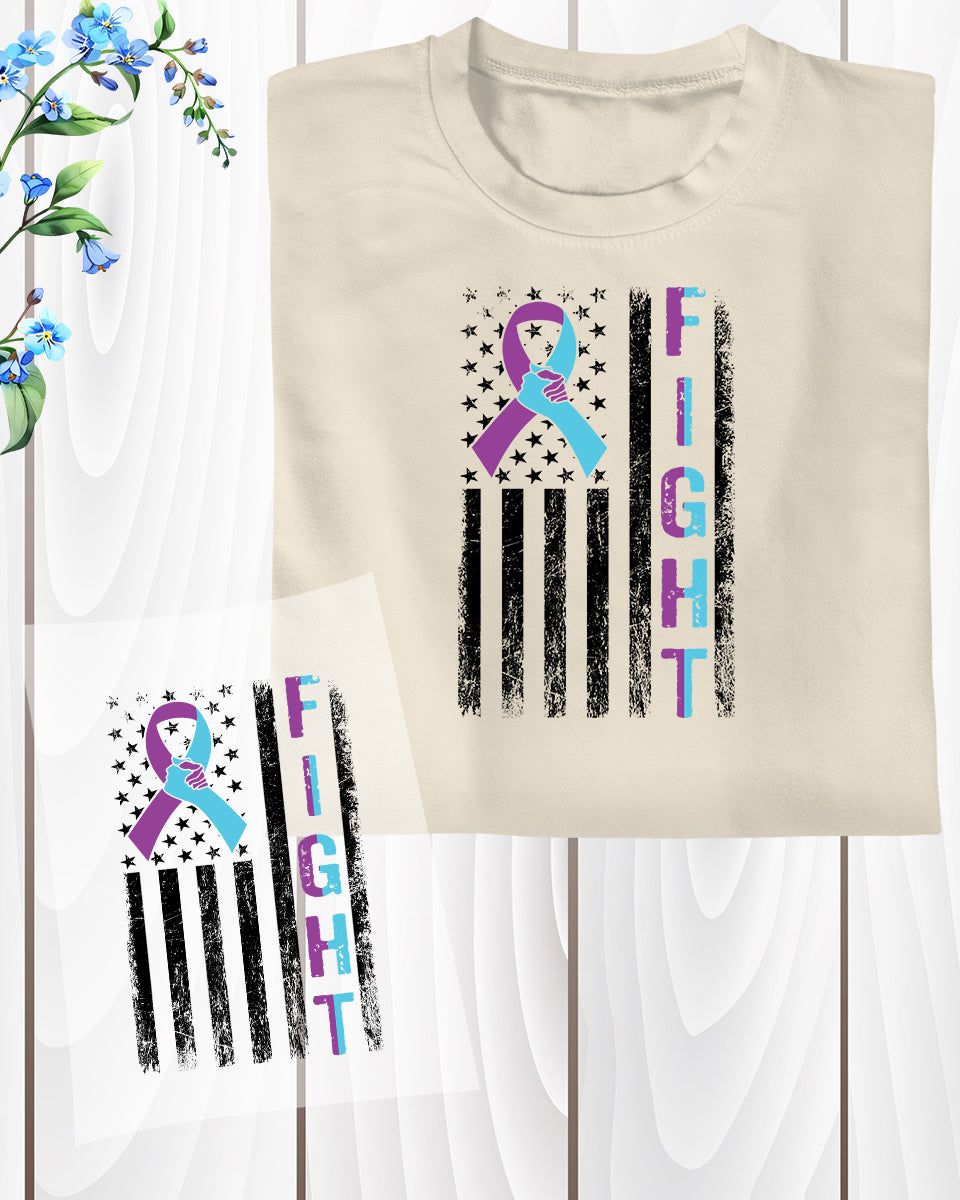 American Suicide Awareness Fighter DTF Transfer Film