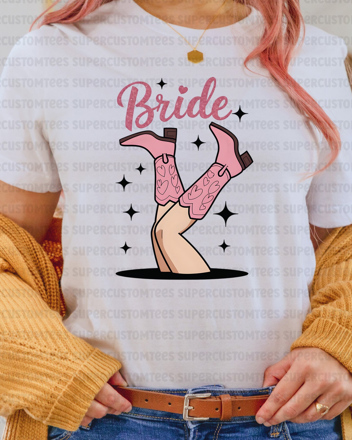 Western Bride Heat Transfer for Shirts