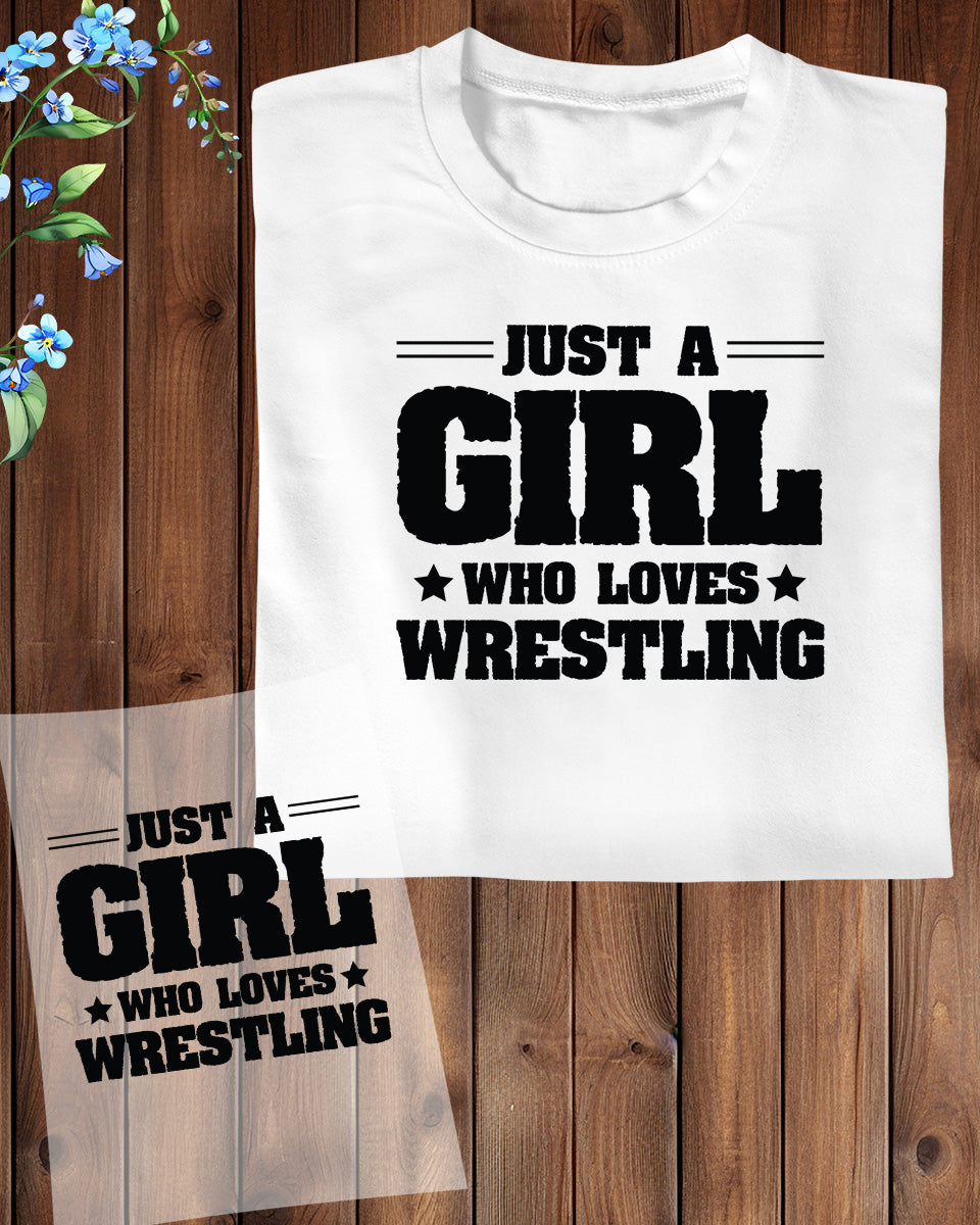 Girl Who Loves Wrestling DTF Transfer Film