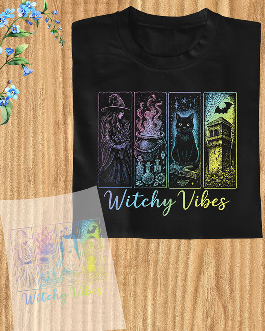 Witchy Vibes Halloween Spooky Season DTF Transfer