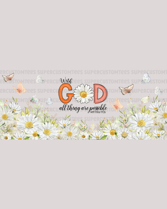 With God All Things are Possible UV DTF wrap