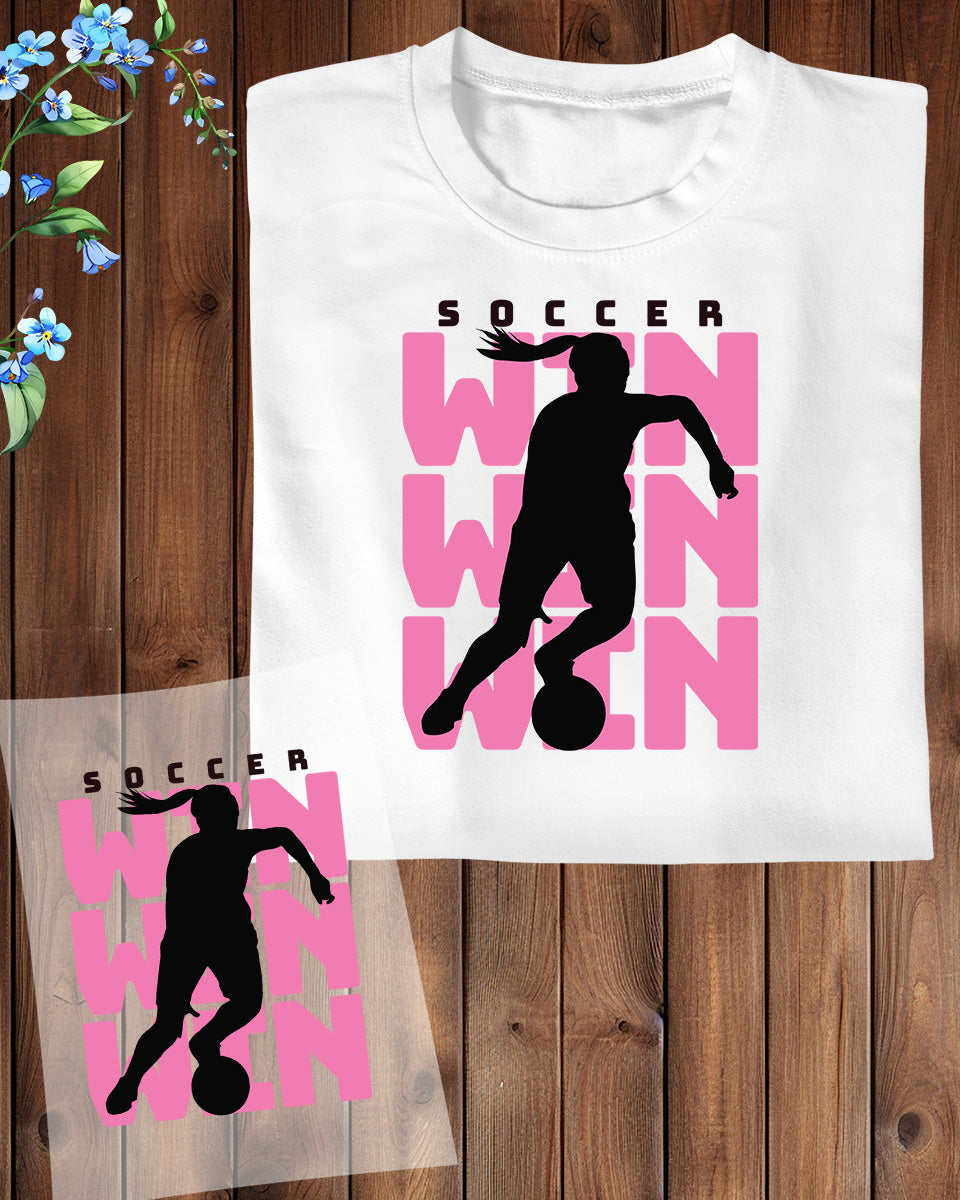 Soccer Win Girls DTF Transfer Film