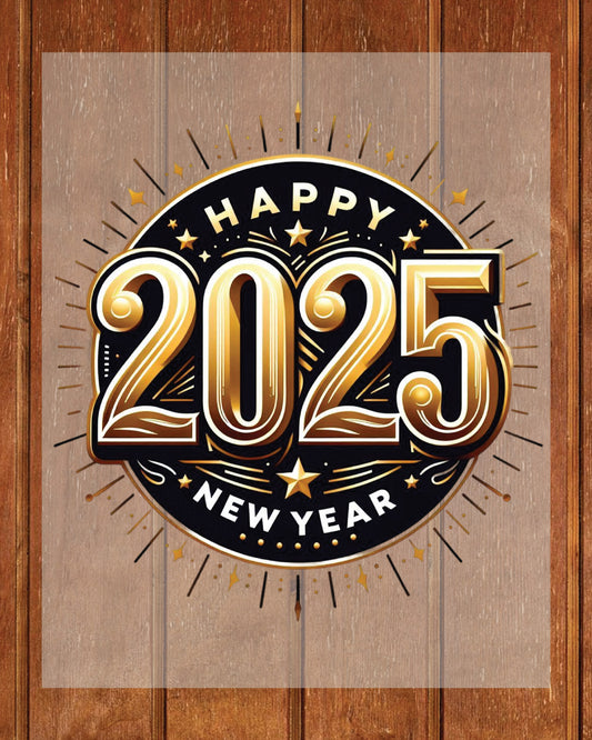 Happy New year Party DTF Transfer Film