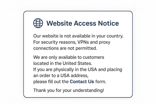 Website Access Restriction Notice