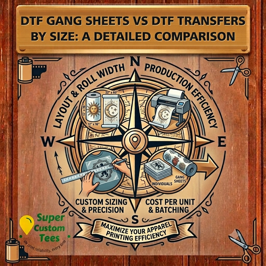 DTF Gang Sheets vs DTF Transfers By Size: A Detailed Comparison