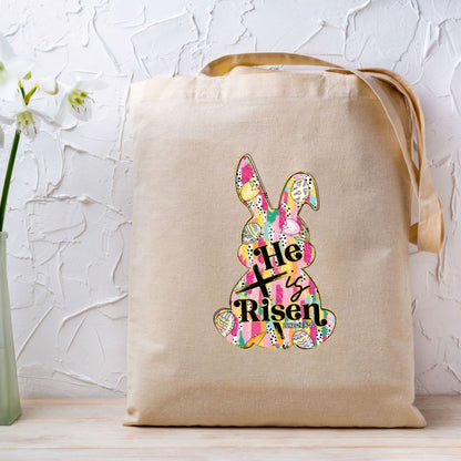 He is Risen Easter Bunny DTF Transfer ready to Press