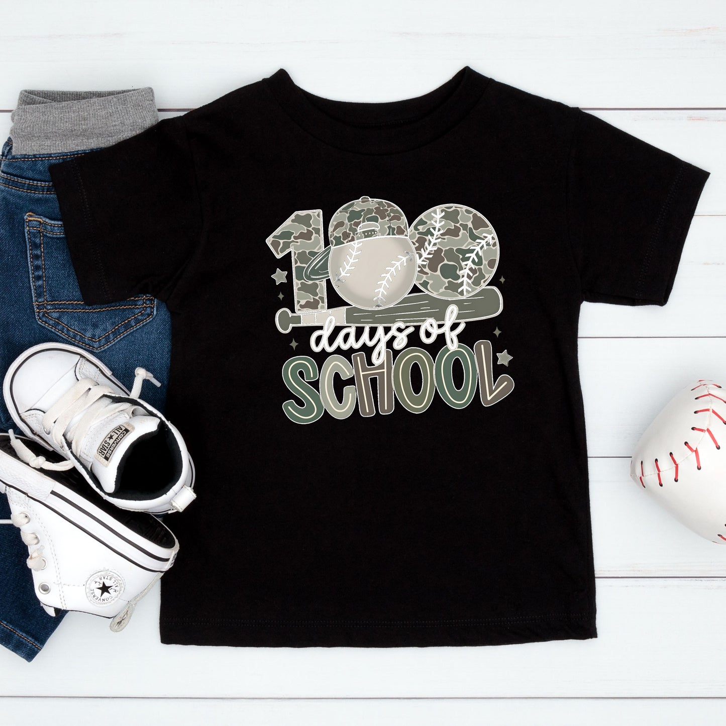 100 Days of School Baseball T Shirt Sport Lover Game Day 100 Days of School Shirt for Kids Boys Girls Women Men