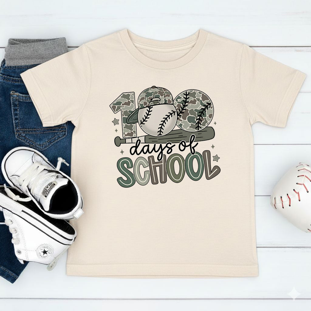 100 Days of School Baseball T Shirt Sport Lover Game Day 100 Days of School Shirt for Kids Boys Girls Women Men