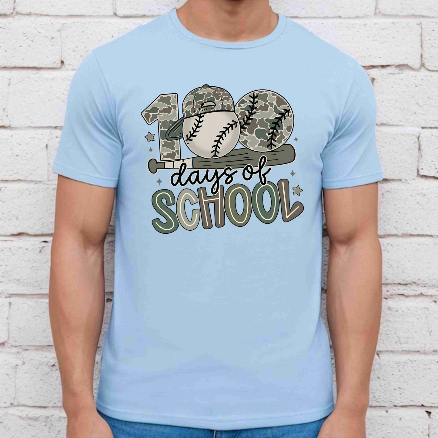 100 Days of School Baseball T Shirt Sport Lover Game Day 100 Days of School Shirt for Kids Boys Girls Women Men