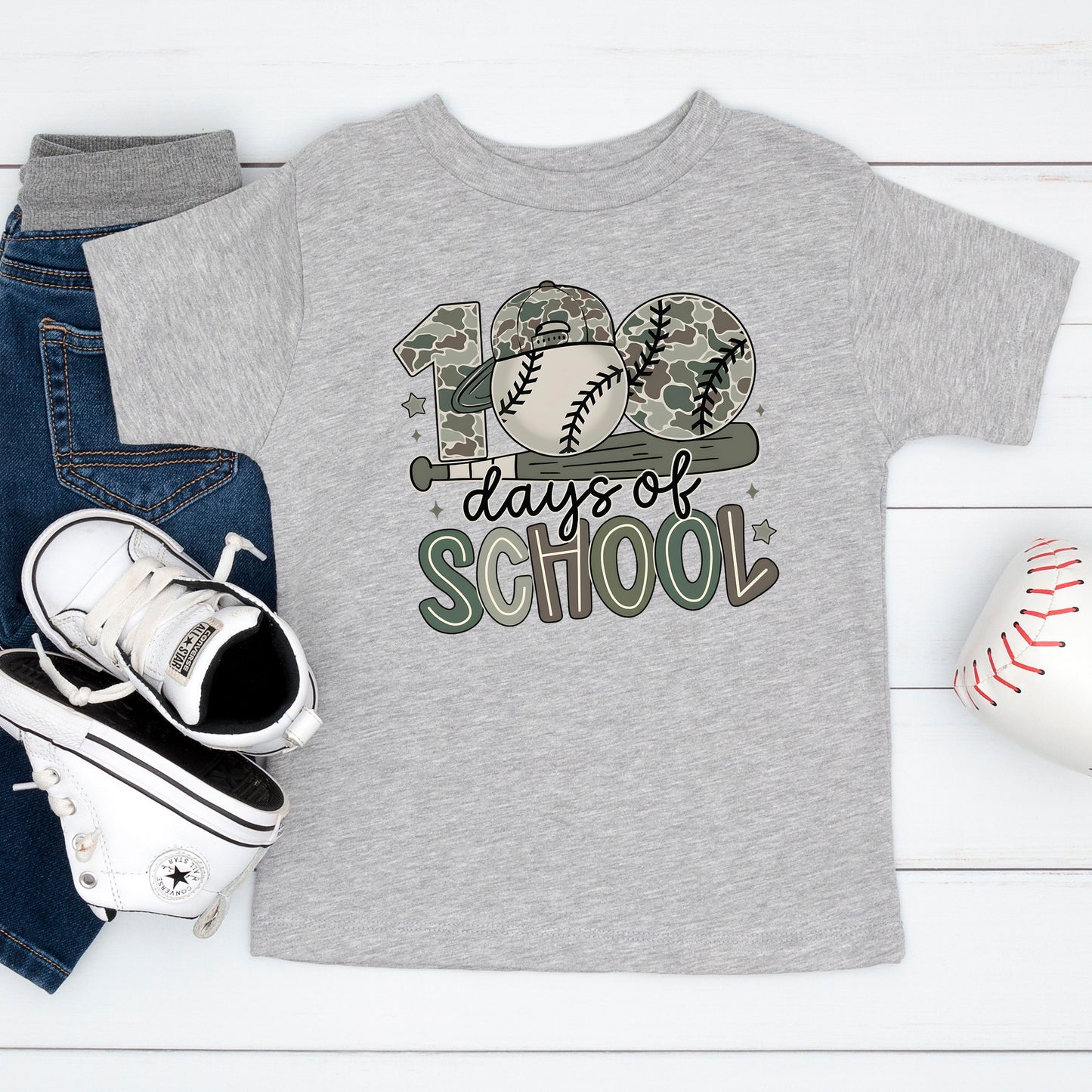100 Days of School Baseball T Shirt Sport Lover Game Day 100 Days of School Shirt for Kids Boys Girls Women Men