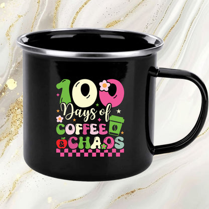 100 Days of School Coffee DTF Transfer, Ready to Press Heat Transfer for Shirts, Fun 100 Days of School Coffee Design, UV Sticker