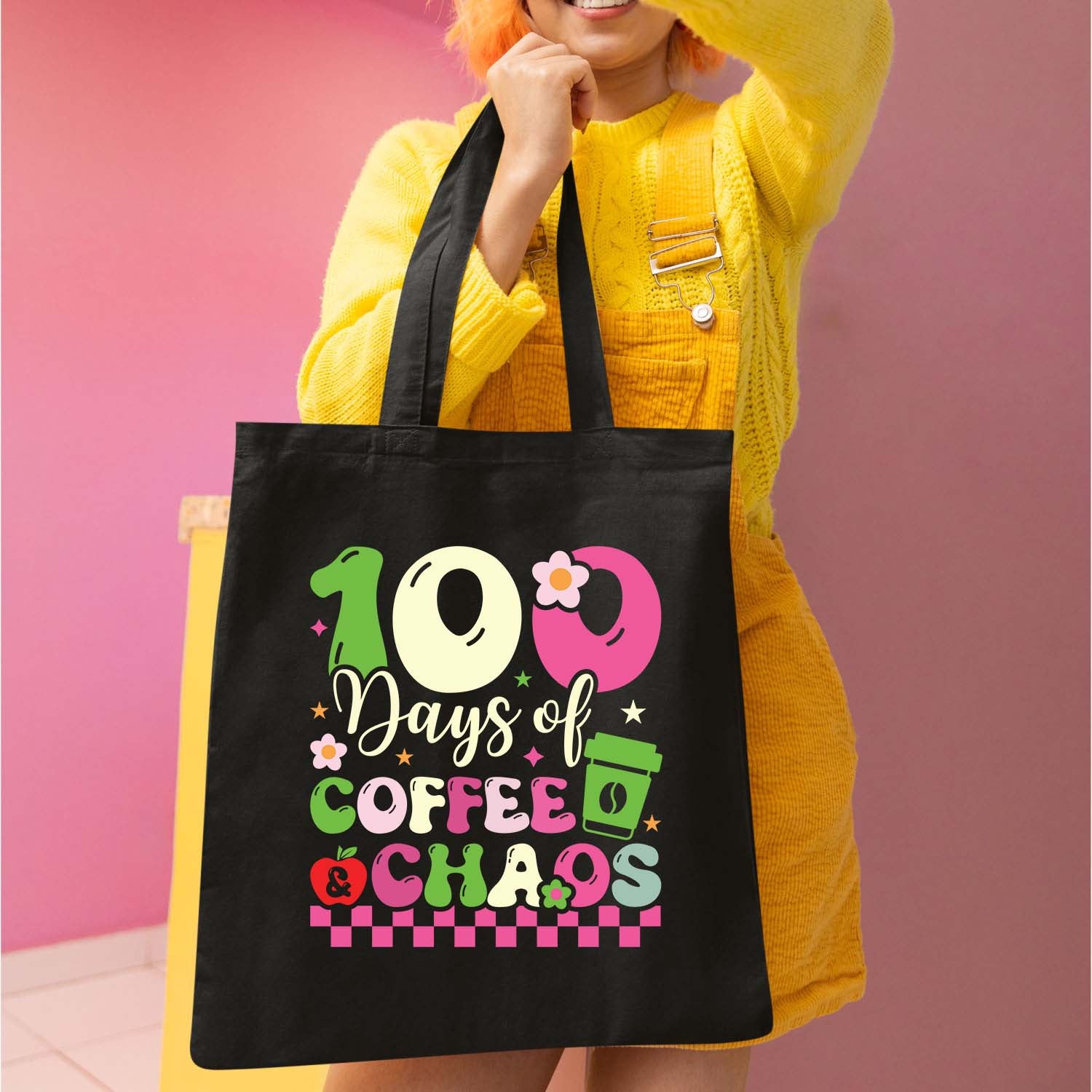 100 Days of School Coffee DTF Transfer, Ready to Press Heat Transfer for Shirts, Fun 100 Days of School Coffee Design, UV Sticker