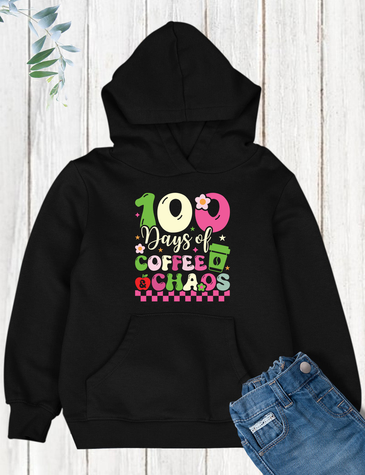 100 Days of School Coffee DTF Transfer, Ready to Press Heat Transfer for Shirts, Fun 100 Days of School Coffee Design, UV Sticker