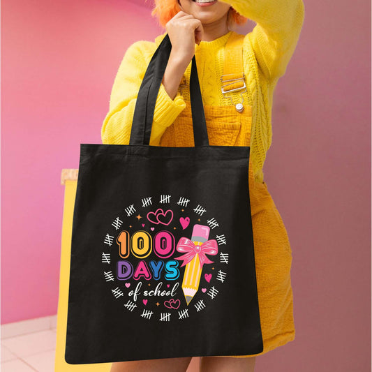 100 Days of School Coquette Bow DTF Transfer, Ready to Press Heat Transfer for Shirts, Fun 100 Days of School Design, UV Sticker