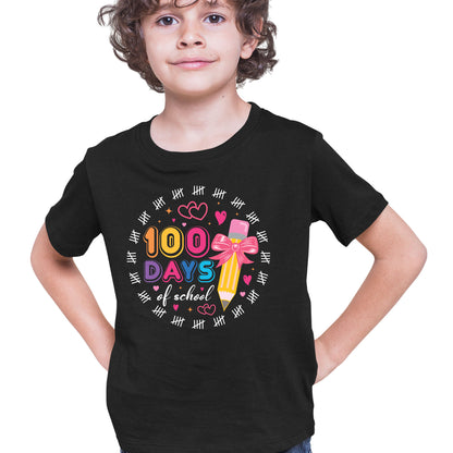 100 Days of School Coquette Bow DTF Transfer, Ready to Press Heat Transfer for Shirts, Fun 100 Days of School Design, UV Sticker