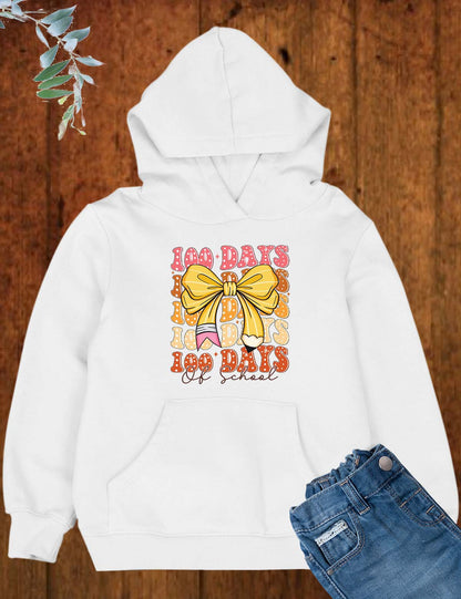 100 Days of School Coquette Bow DTF Transfer, Ready to Press Heat Transfer for Shirts, Fun 100 Days of School Design, UV Sticker