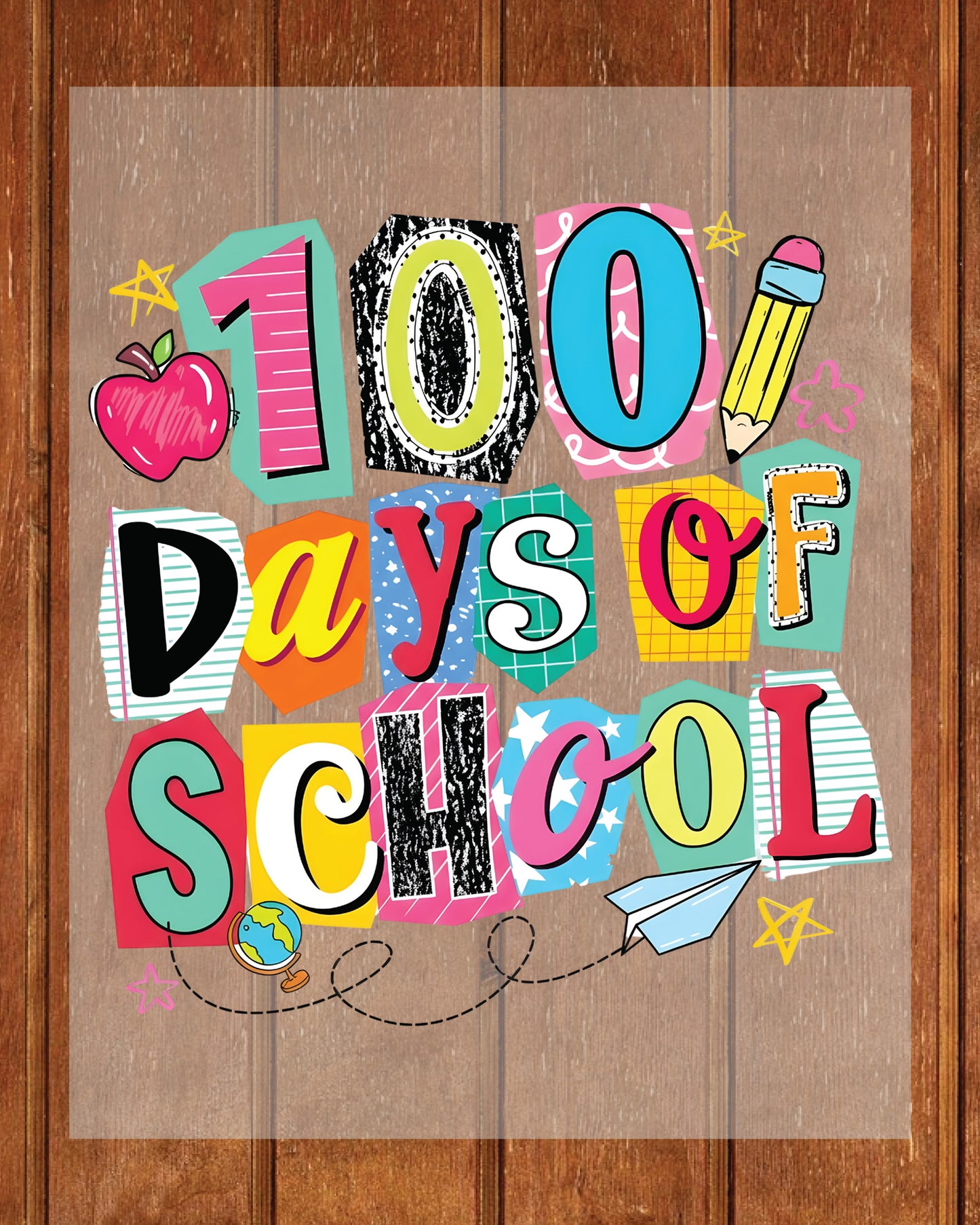 100 Days Of School Coquette DTF Transfer Ready to Press Preppy 100th Heat Application UV Sticker Prints Aesthetic Bow DIY Student Shirt Decal