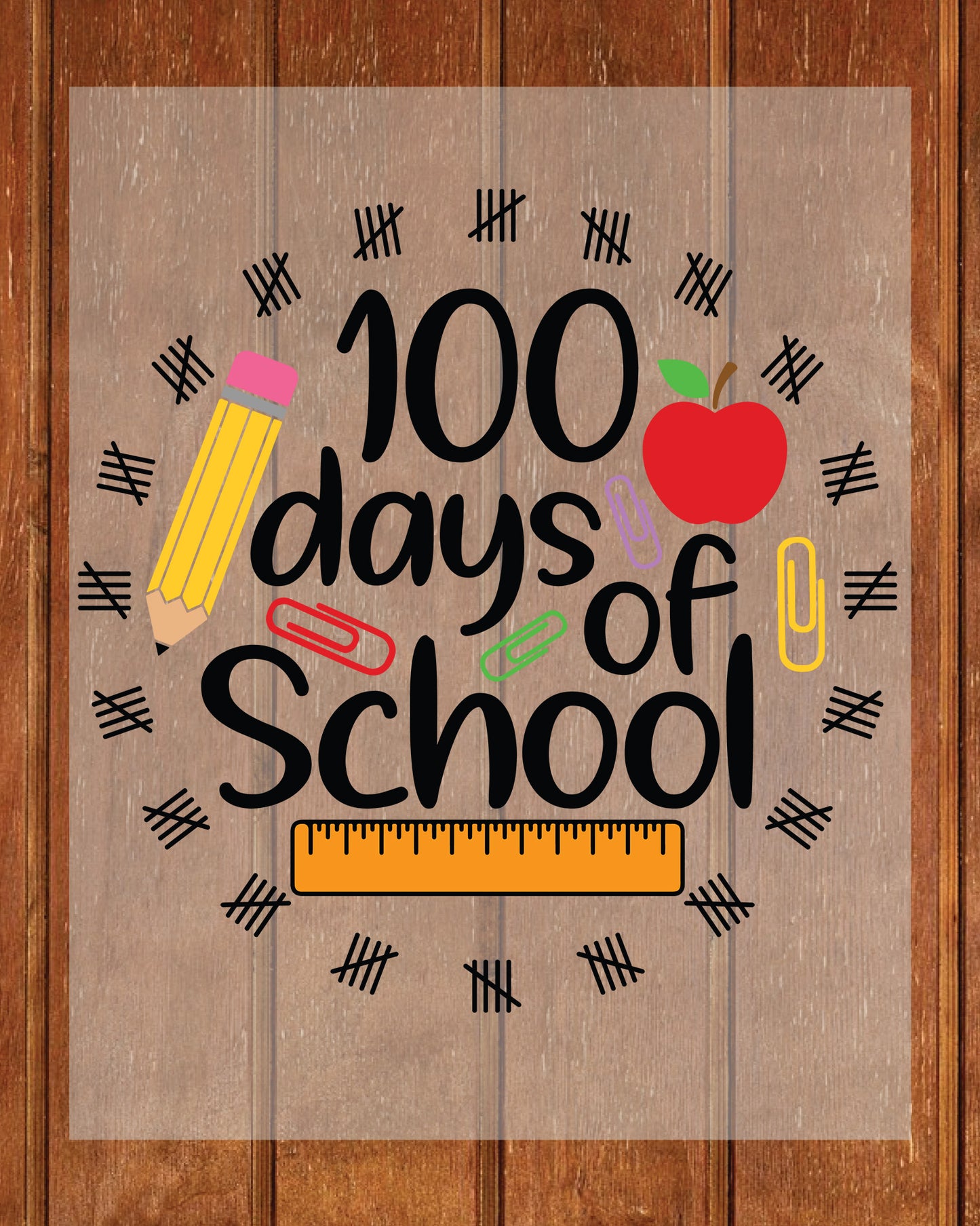 100 Days Of School Cricut Ready to Press Heat Transfers