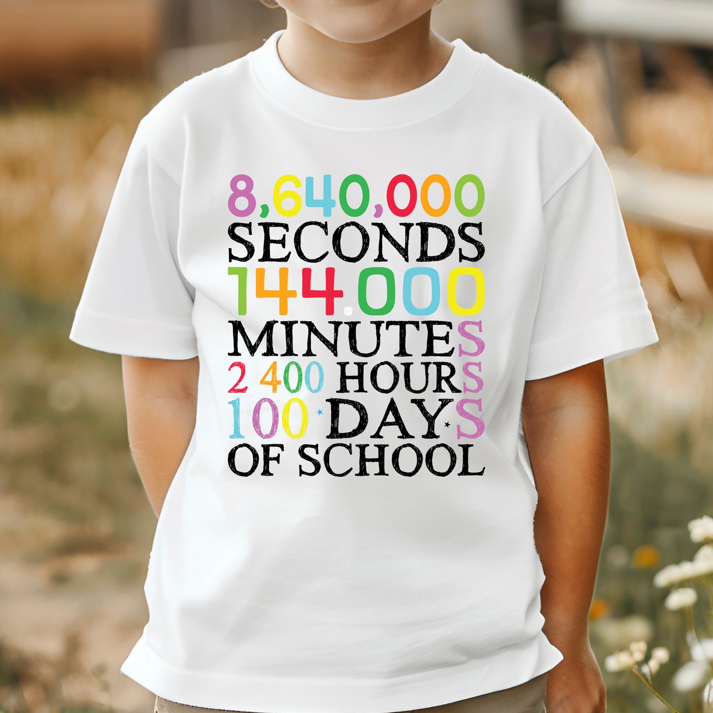 100 Days of School DTF Transfer, Ready to Press Heat Transfer for Shirts, Fun 100 Days of School Design, UV Sticker
