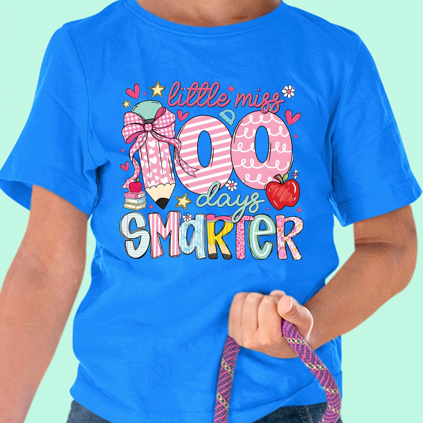 100 Days of School T Shirt Little Miss Smarter Shirt for Kids Girls Boys Women Men Classroom Celebration Tee