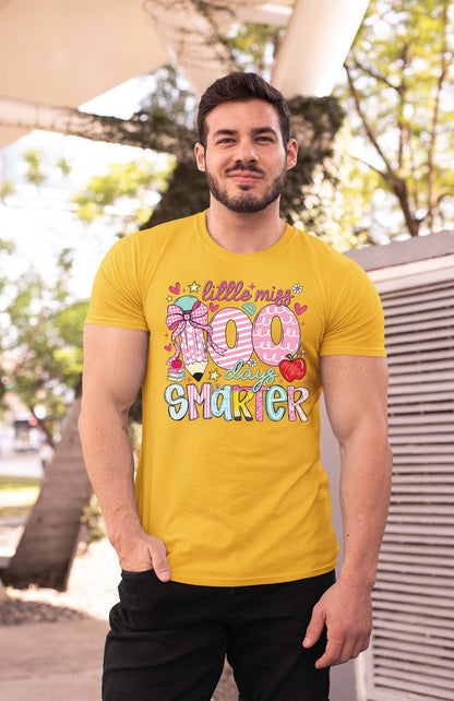 100 Days Of School DTF Transfer Ready to Press Little Miss Smarter Heat Application Theme UV Sticker Prints Student DIY Iron On Shirt Decal