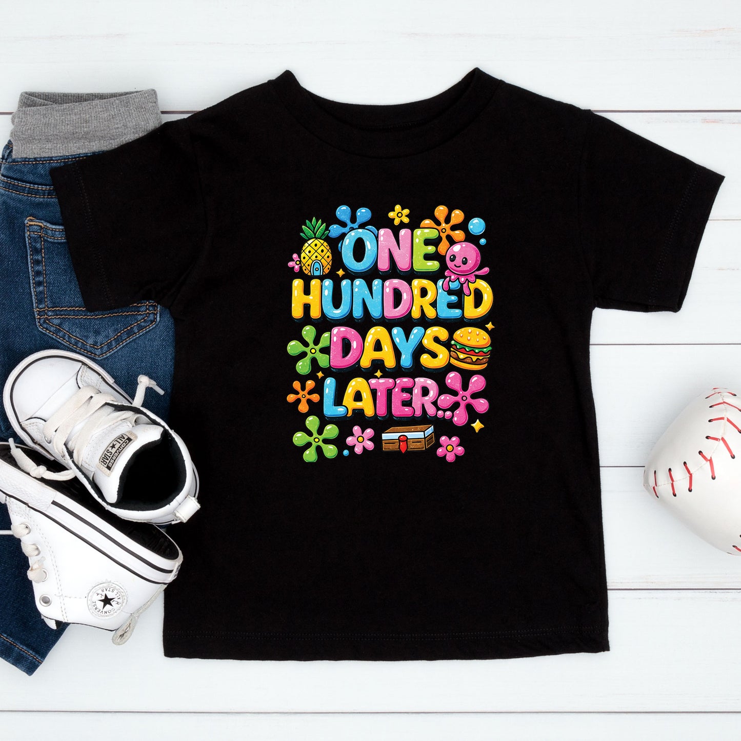 100 Days of School T Shirt One Hundred Later Shirt for Kids Girls Boys Women Men Classroom Celebration Tee