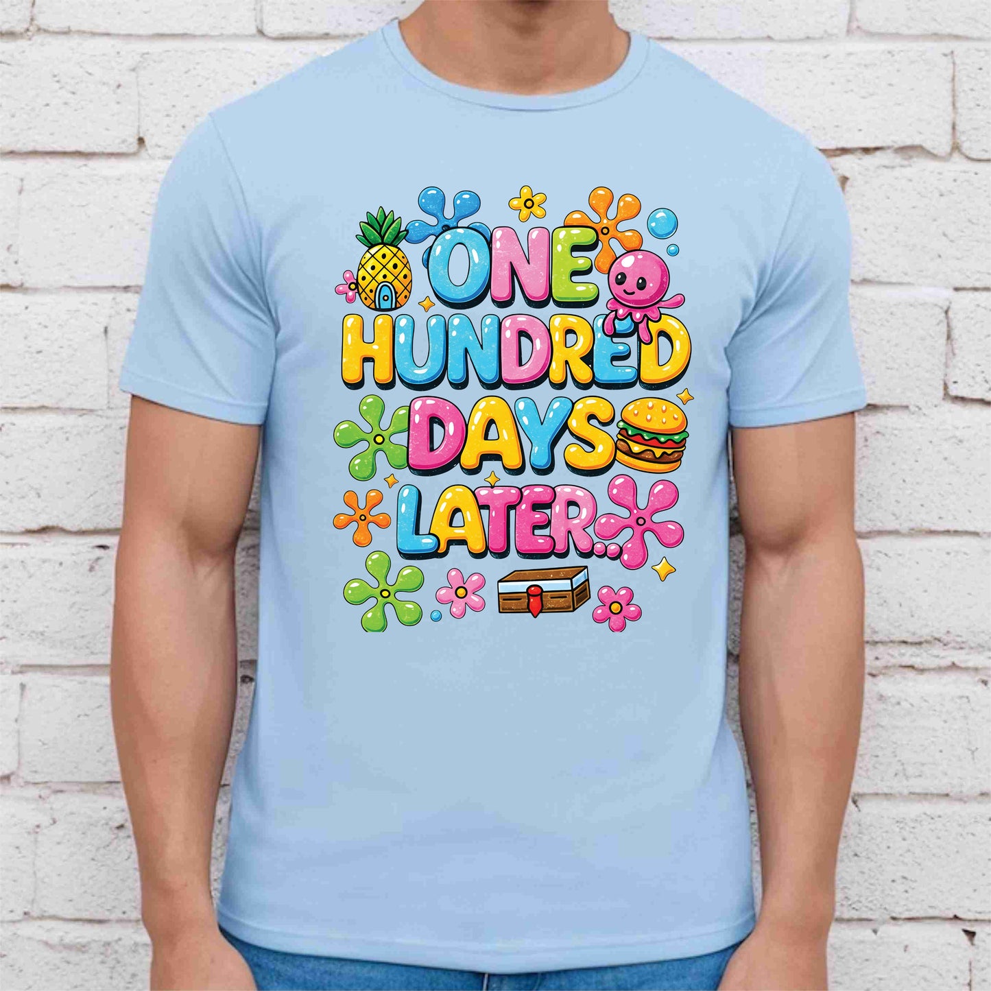 100 Days of School T Shirt One Hundred Later Shirt for Kids Girls Boys Women Men Classroom Celebration Tee