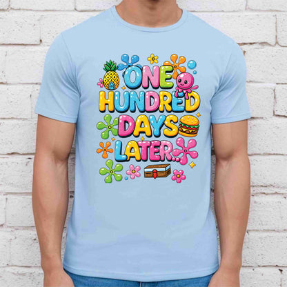 100 Days of School T Shirt One Hundred Later Shirt for Kids Girls Boys Women Men Classroom Celebration Tee
