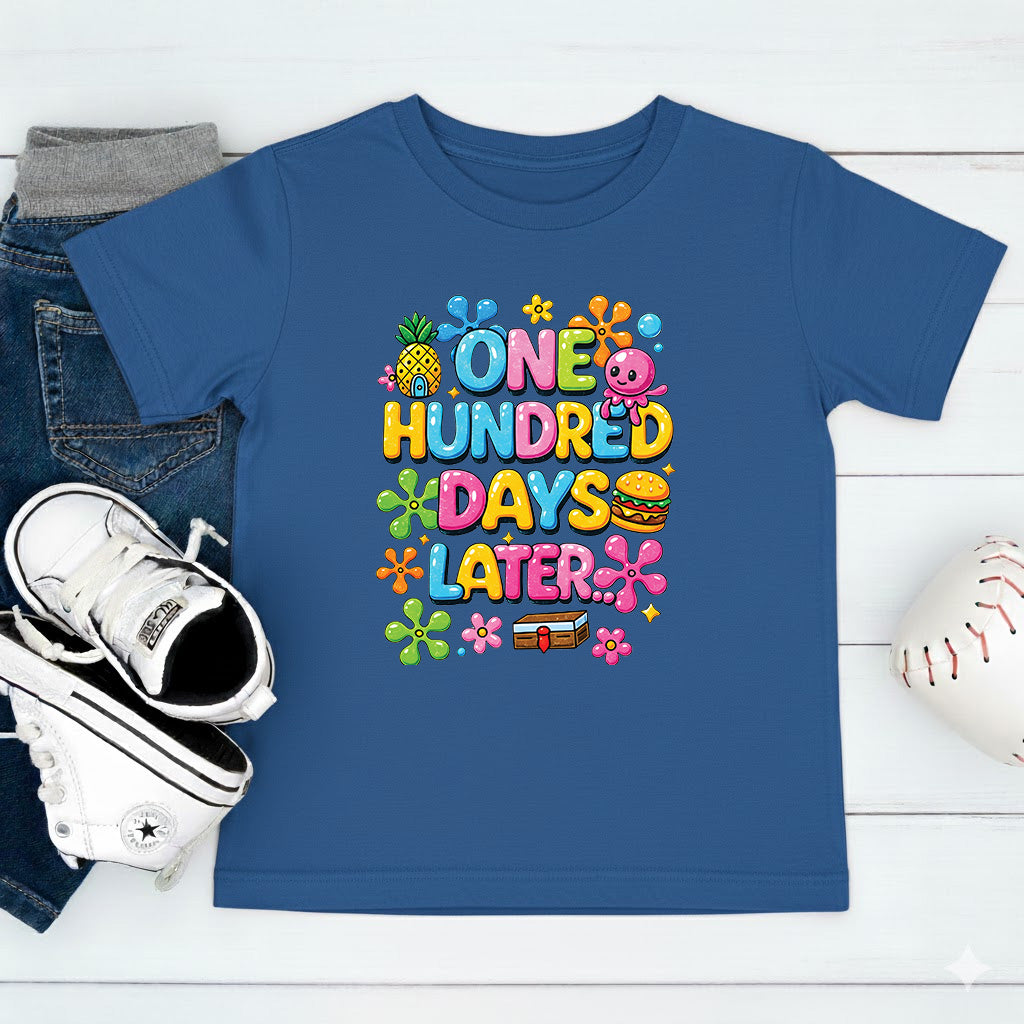 100 Days of School T Shirt One Hundred Later Shirt for Kids Girls Boys Women Men Classroom Celebration Tee
