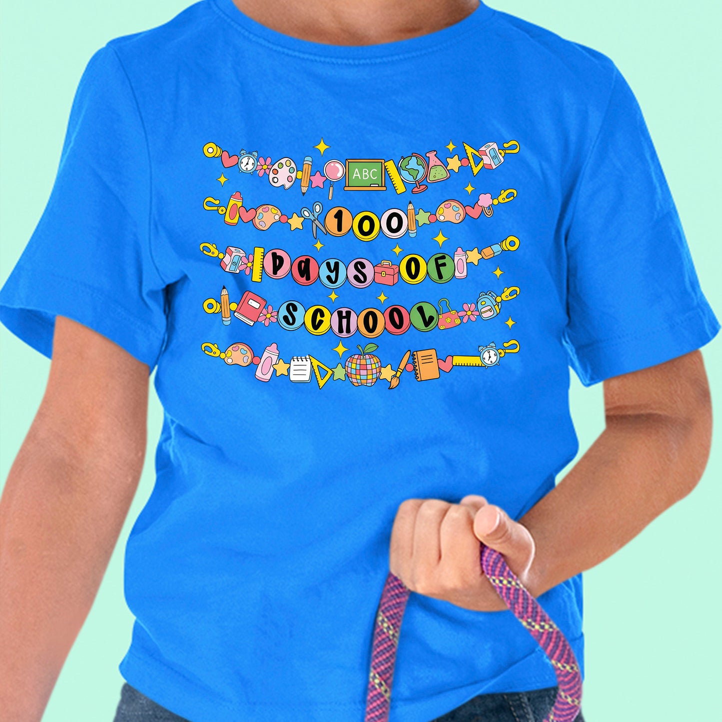 100 Days of School T Shirt Vintage Student Teacher Shirt for Kids Girls Boys Women Men Classroom Learning Tee