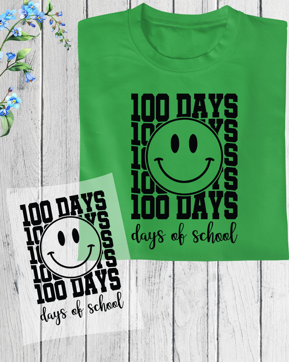 100 Days of School DTF Transfers Ready To Press