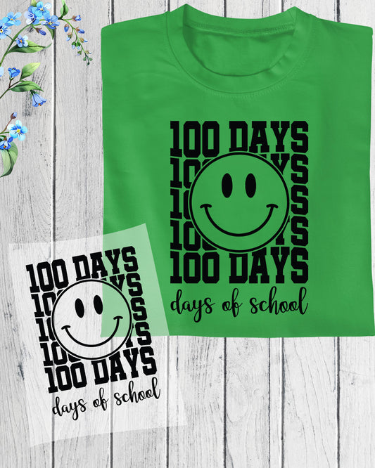100 Days of School DTF Transfers Ready To Press