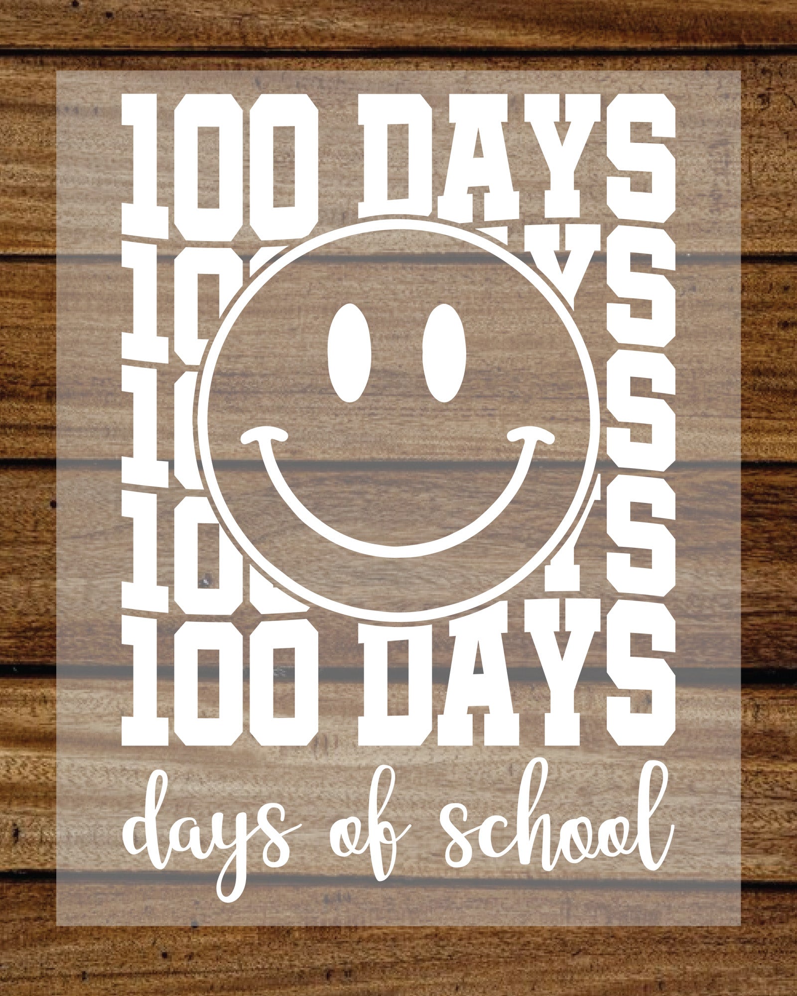 100 Days of School Ready to Press Heat Transfers