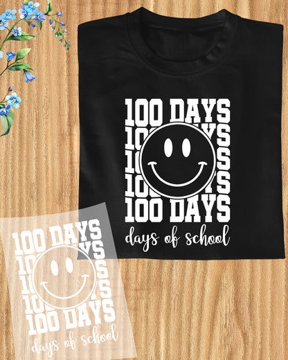 100 Days of School Ready to Press Heat Transfers