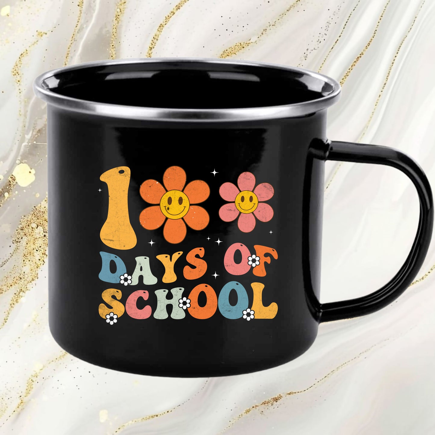 100 Days of School Retro DTF Transfer, Ready to Press Heat Transfer for Shirts, Fun 100 Days of School Retro Design, UV Sticker