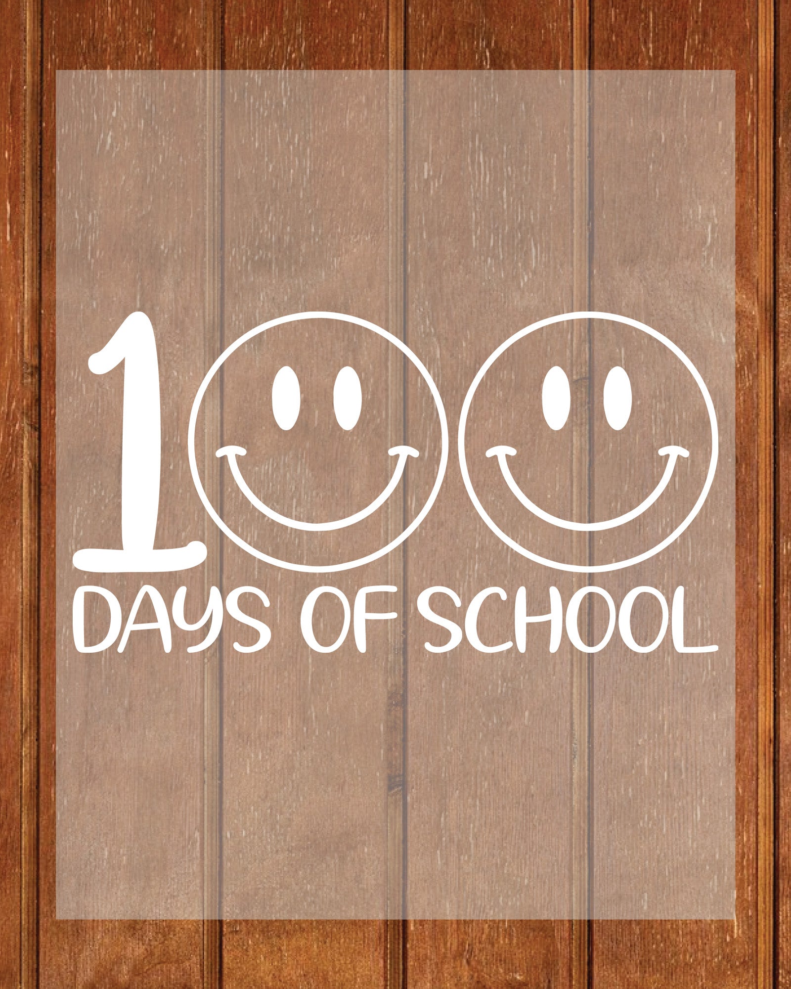 100 Days of School Smiley Ready to Press Heat Transfers