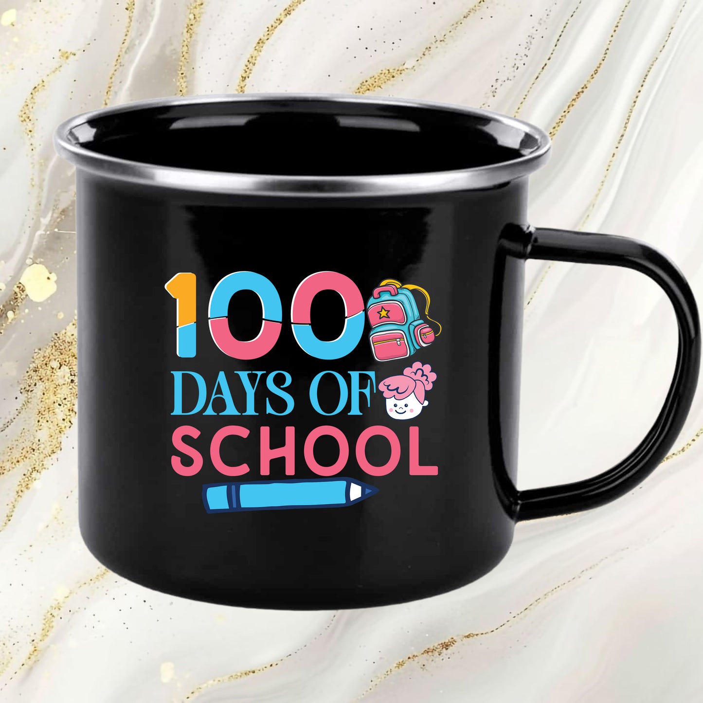 100 Days of School Sublimation DTF Transfer, Ready to Press Heat Transfer for Shirts, Fun 100 Days of School Design, UV Sticker