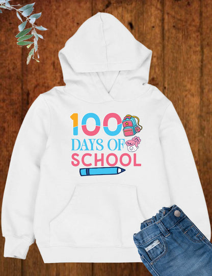 100 Days of School Sublimation DTF Transfer, Ready to Press Heat Transfer for Shirts, Fun 100 Days of School Design, UV Sticker