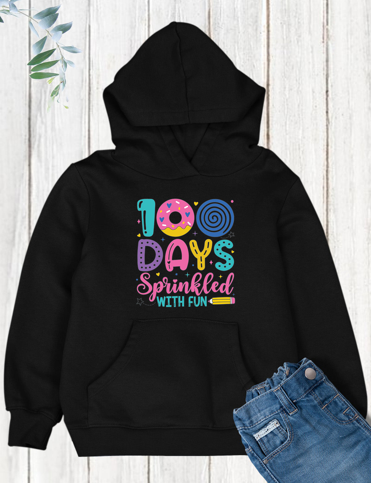 100 Days of School Sublimation DTF Transfer, Ready to Press Heat Transfer for Shirts, Fun 100 Days of School Design, UV Sticker