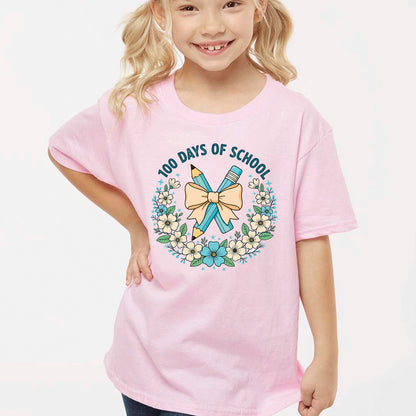 100 Days of School Sublimation DTF Transfer, Ready to Press Heat Transfer for Shirts, Fun 100 Days of School Design, UV Sticker