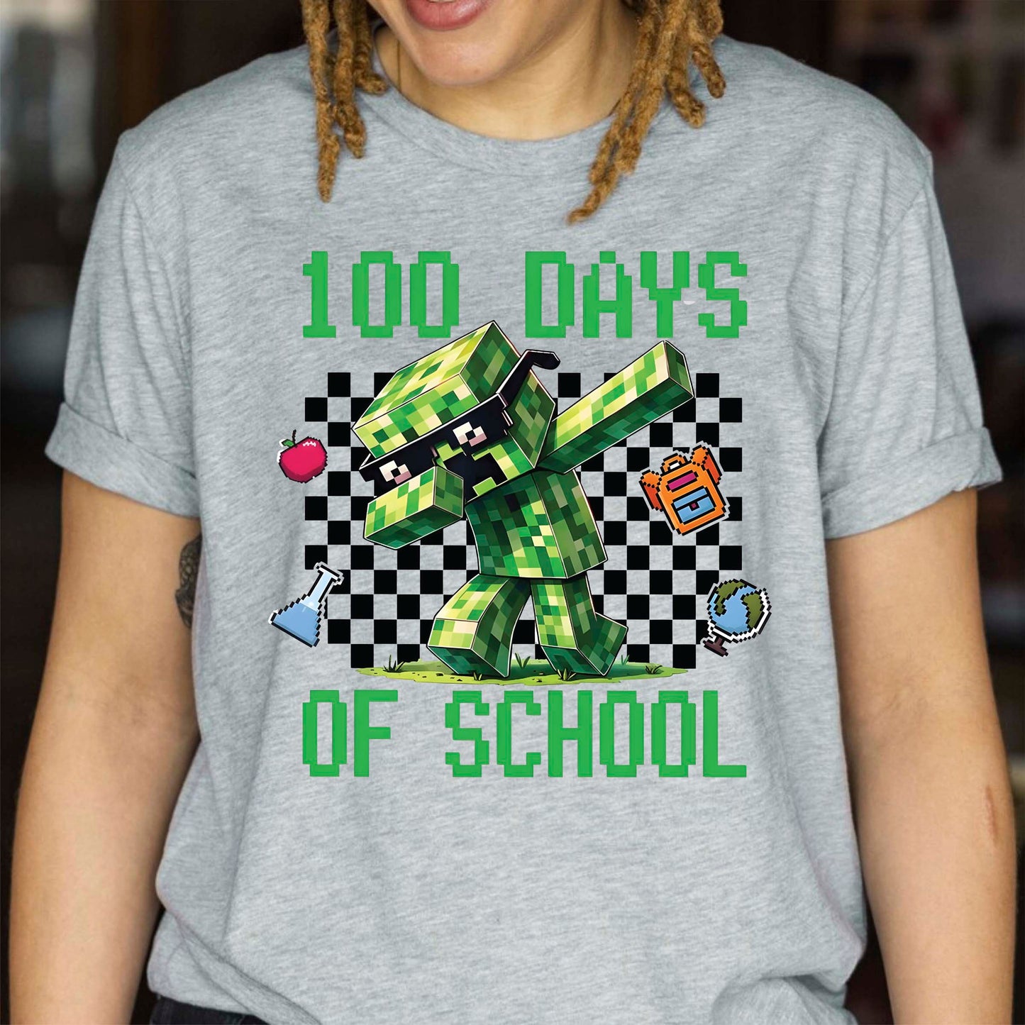 100 Days Of School T Shirt Complete Gamer Video Games Boys Tees for Kids Men Women