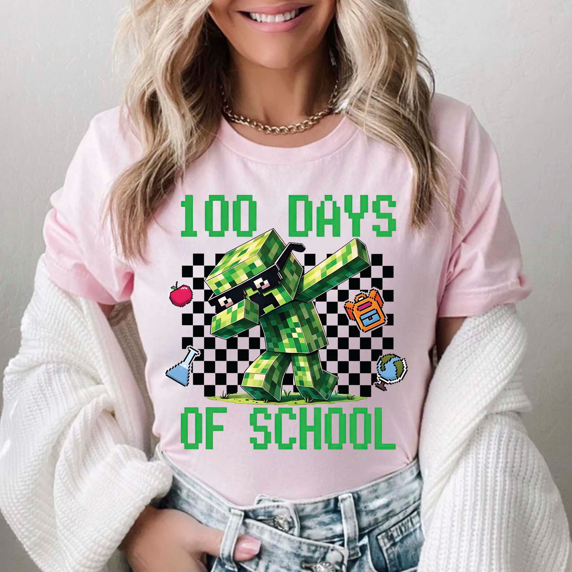 100 Days Of School T Shirt Complete Gamer Video Games Boys Tees for Kids Men Women