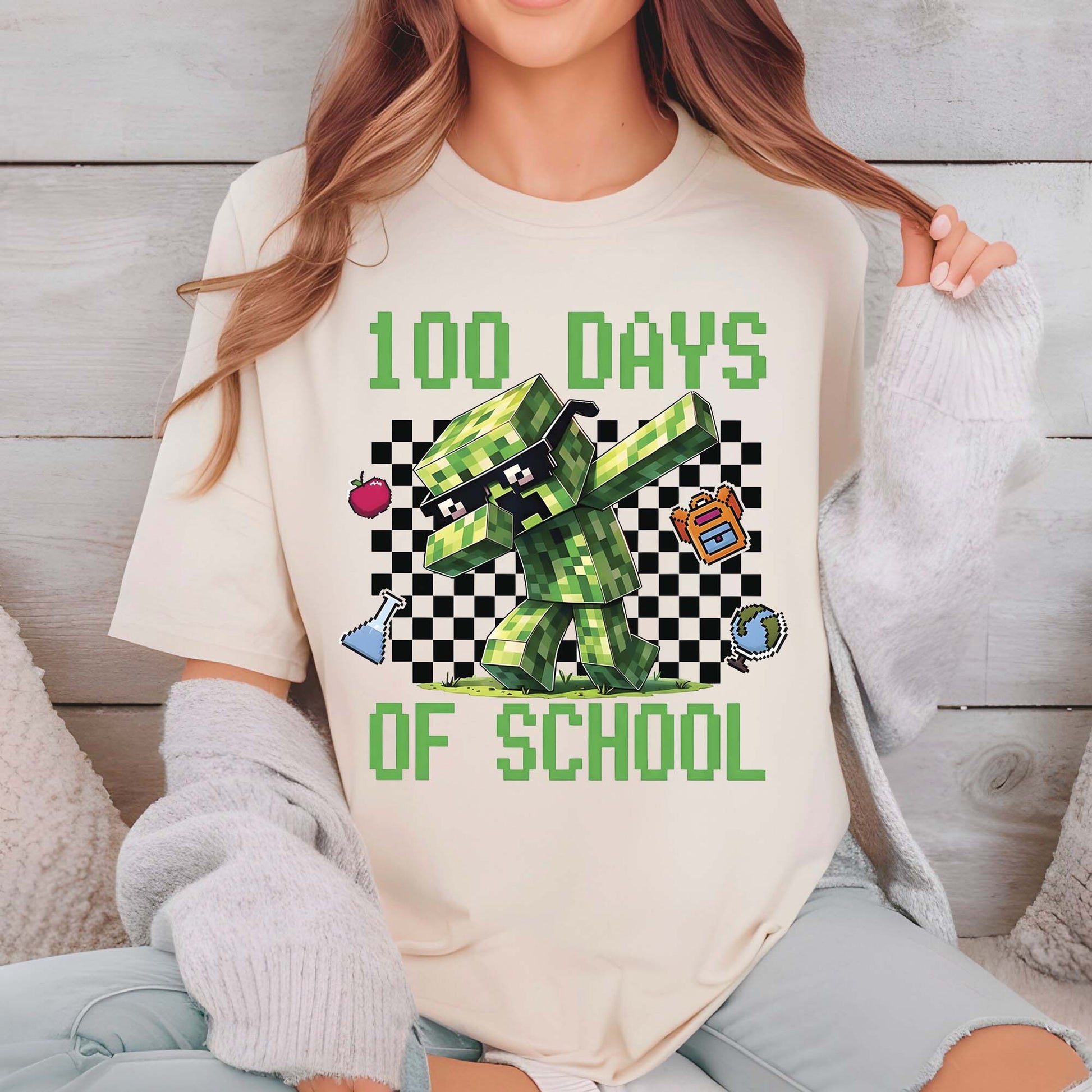100 Days Of School T Shirt Complete Gamer Video Games Boys Tees for Kids Men Women