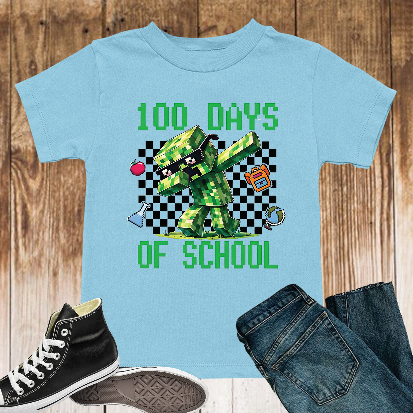100 Days Of School T Shirt Complete Gamer Video Games Boys Tees for Kids Men Women