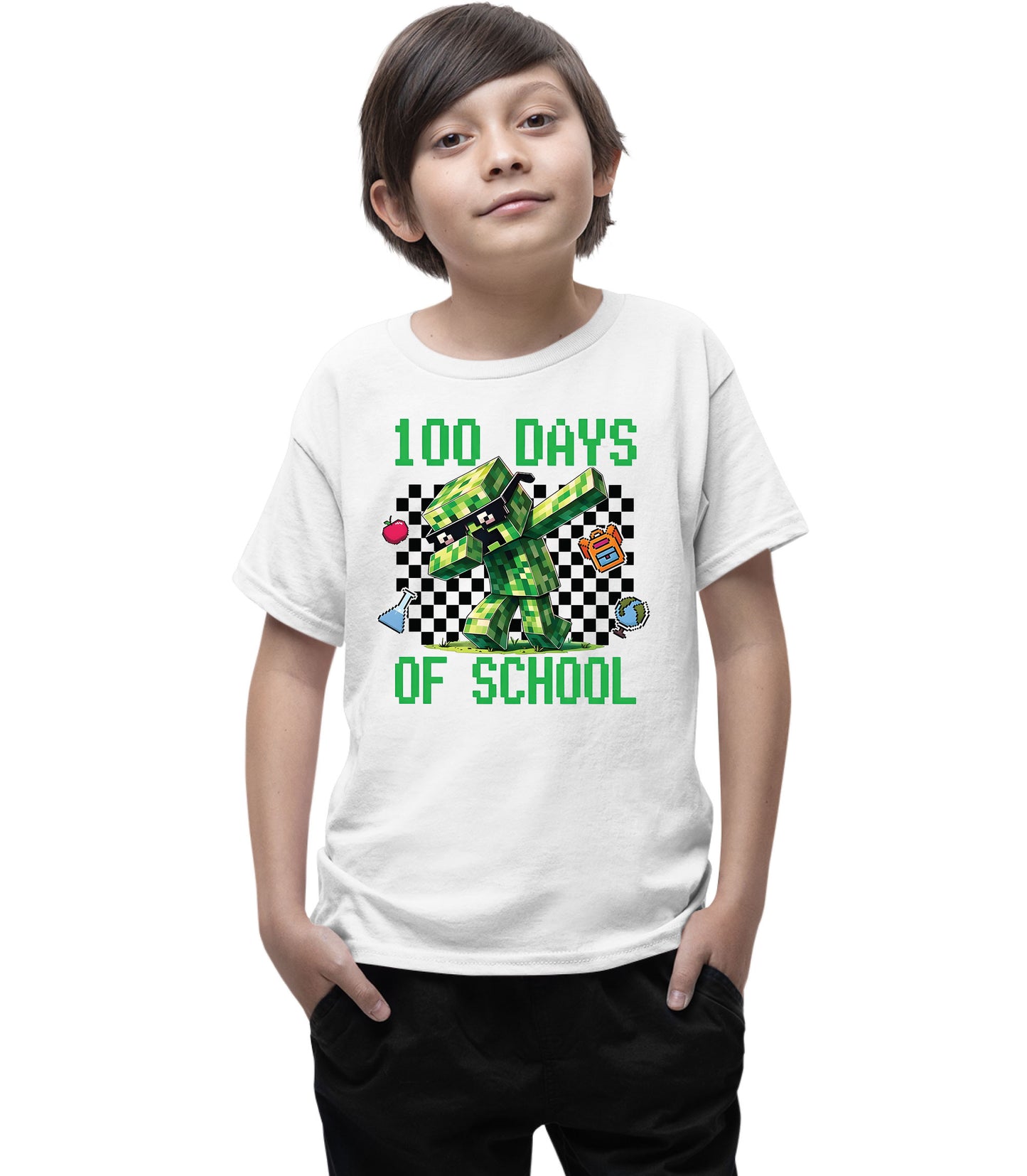 100 Days Of School T Shirt Complete Gamer Video Games Boys Tees for Kids Men Women