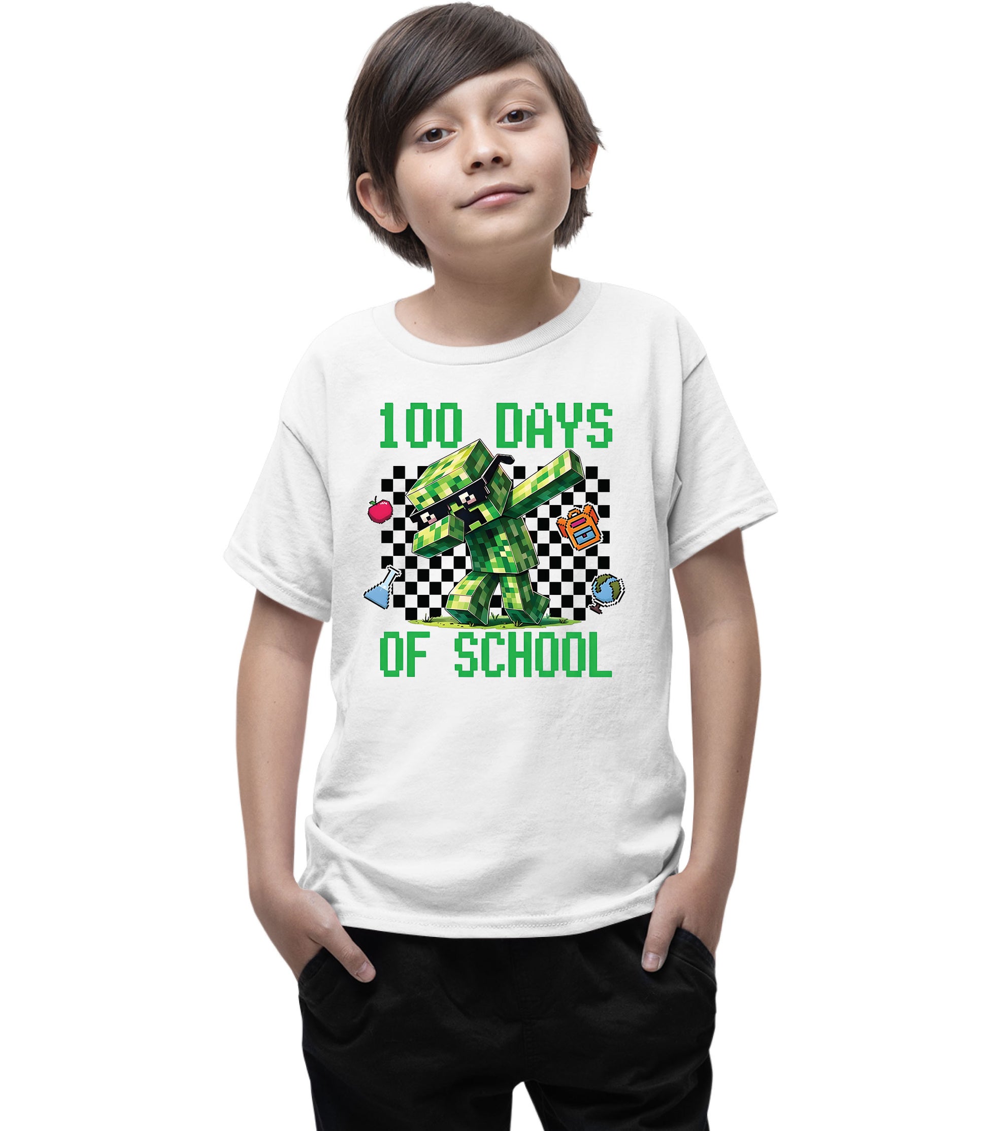 100 Days Of School T Shirt Complete Gamer Video Games Boys Tees for Kids Men Women