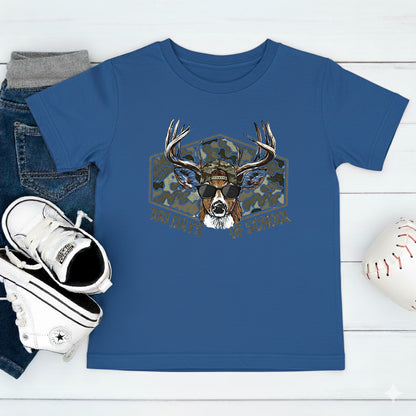 100 Days of School T Shirt Deer Hunting 100 Days of School Bucked Tee Kids Teens Boys Girls Women Men School Celebration Shirt